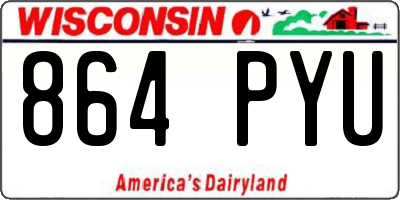 WI license plate 864PYU