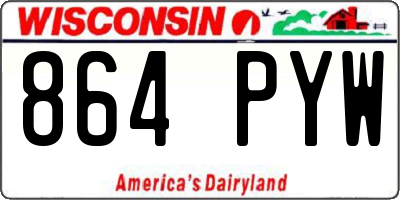 WI license plate 864PYW