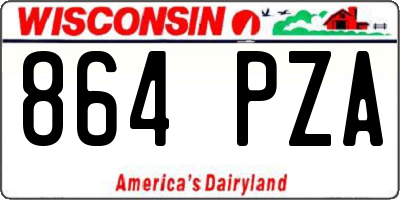 WI license plate 864PZA