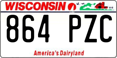 WI license plate 864PZC