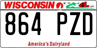 WI license plate 864PZD