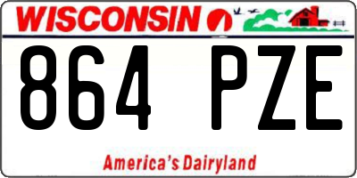 WI license plate 864PZE