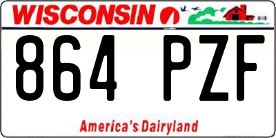 WI license plate 864PZF