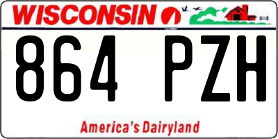 WI license plate 864PZH