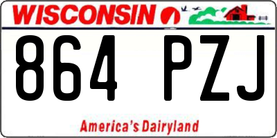 WI license plate 864PZJ