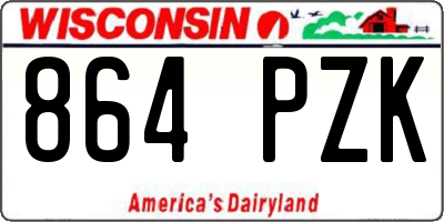 WI license plate 864PZK