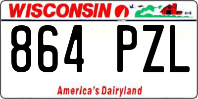 WI license plate 864PZL