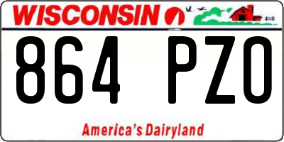 WI license plate 864PZO