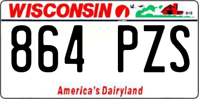 WI license plate 864PZS