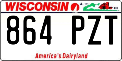 WI license plate 864PZT