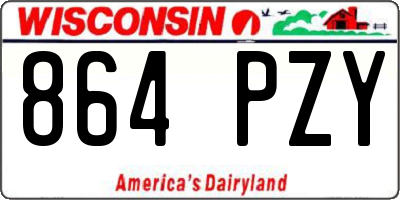 WI license plate 864PZY