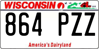 WI license plate 864PZZ