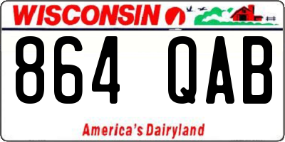 WI license plate 864QAB
