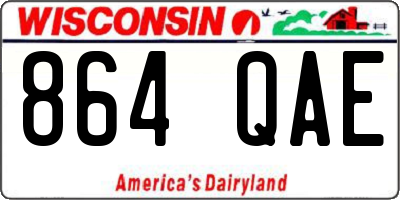 WI license plate 864QAE