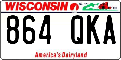 WI license plate 864QKA