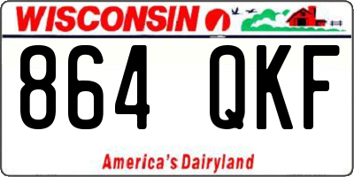 WI license plate 864QKF