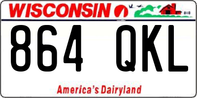WI license plate 864QKL