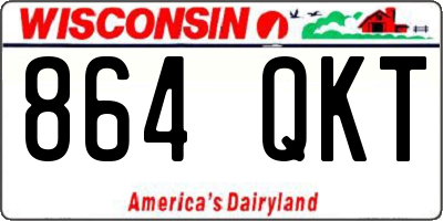 WI license plate 864QKT