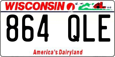 WI license plate 864QLE