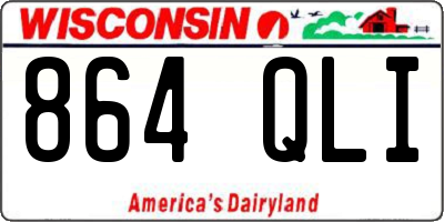 WI license plate 864QLI