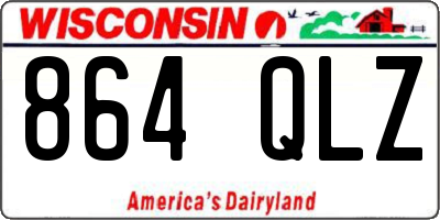 WI license plate 864QLZ
