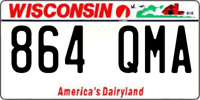 WI license plate 864QMA