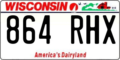 WI license plate 864RHX