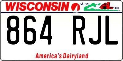 WI license plate 864RJL