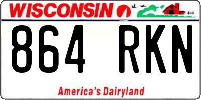 WI license plate 864RKN
