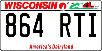WI license plate 864RTI