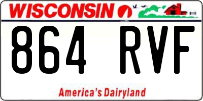 WI license plate 864RVF