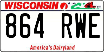 WI license plate 864RWE