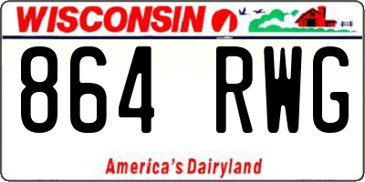 WI license plate 864RWG