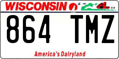 WI license plate 864TMZ