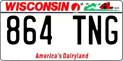 WI license plate 864TNG