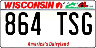WI license plate 864TSG