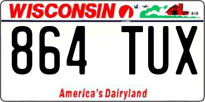 WI license plate 864TUX