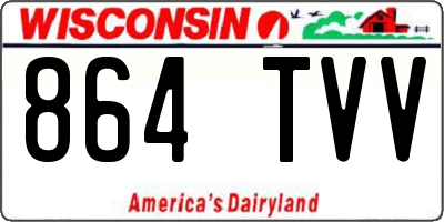 WI license plate 864TVV