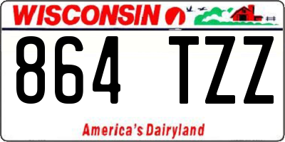 WI license plate 864TZZ