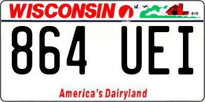WI license plate 864UEI