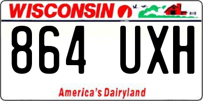 WI license plate 864UXH