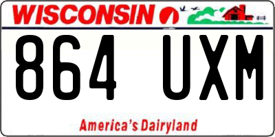 WI license plate 864UXM