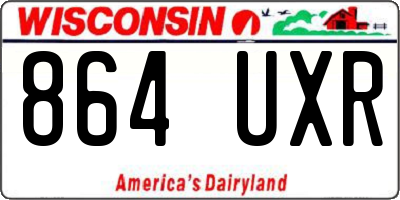 WI license plate 864UXR