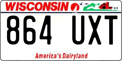 WI license plate 864UXT