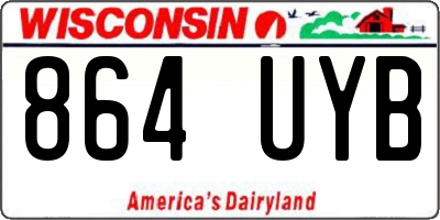 WI license plate 864UYB