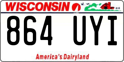 WI license plate 864UYI