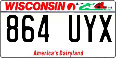 WI license plate 864UYX
