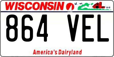 WI license plate 864VEL