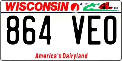 WI license plate 864VEO