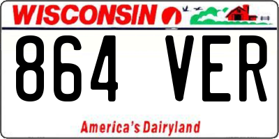 WI license plate 864VER